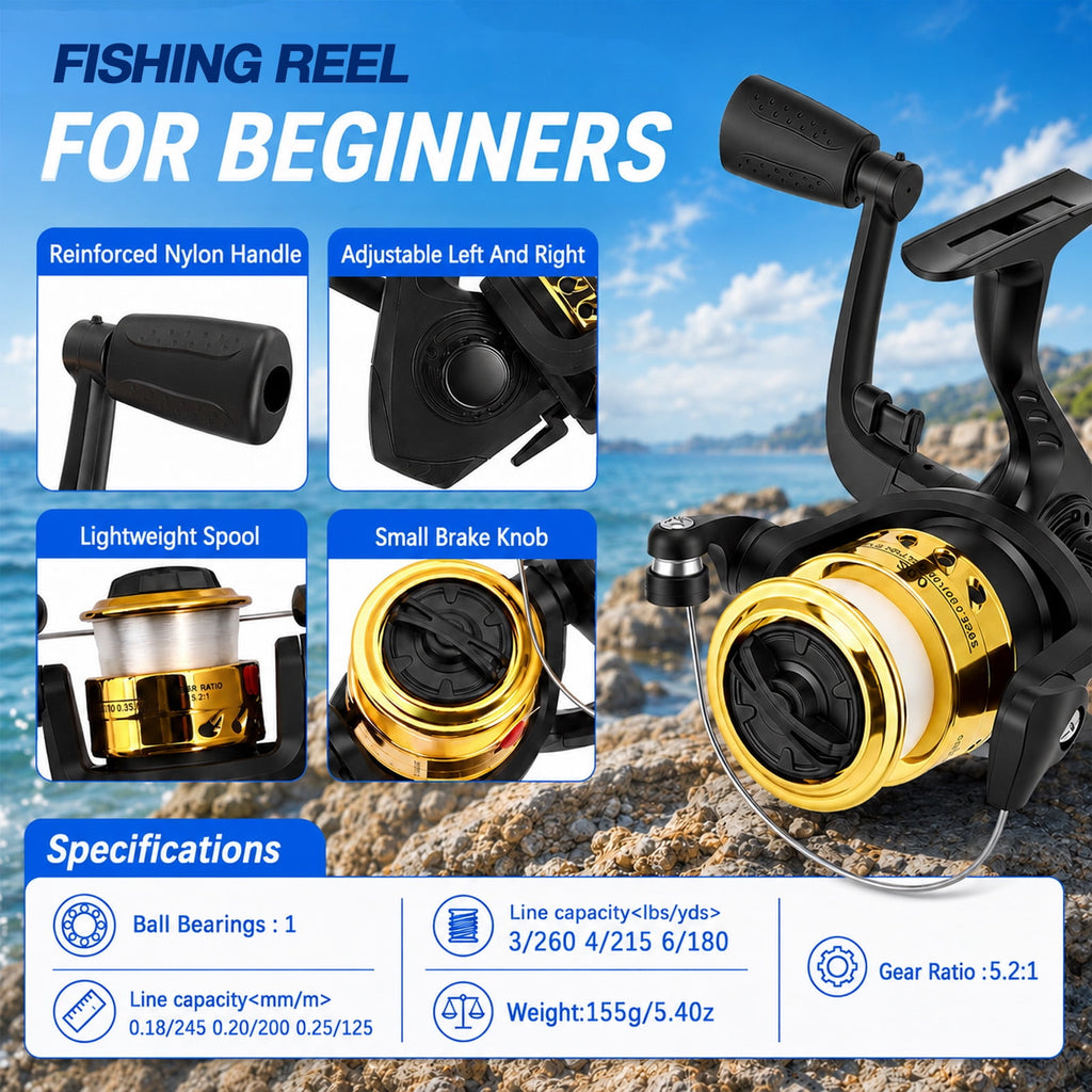 YTAKY Fishing Pole, 3-Piece Telescopic Rod and Reel Combo Kit with 95-Piece Lure Set, Carrier Bag, Pliers, Bobbers and Bells for Beginners